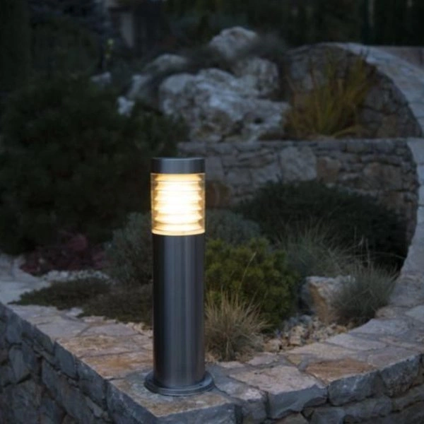 Stylowy słupek zewnętrzny do ogrodu 75cm E27 Joy 91065L-750 | srebrny