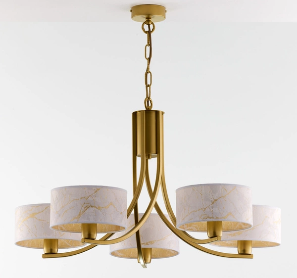 Klasyczny Żyrandol ARTHUR wys. 71cm 5xE27 15W IP20 | złoty połysk