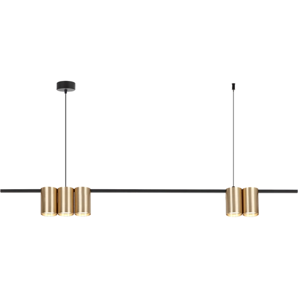 Lampa wisząca (listwa) GENESIS BLACK GOLD 5xGU10