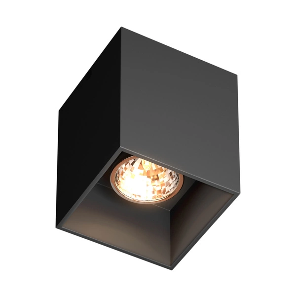 Lampa sufitowa SQUARE SPOT 50475-BK-N kwadrat 8,2cm | Czarny