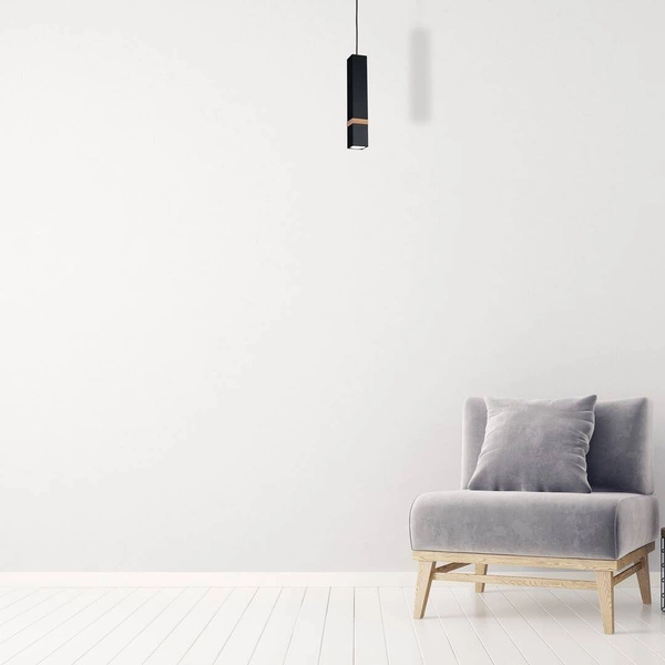 Lampa wisząca nowoczesna VIDAR I czarny szer. 8cm