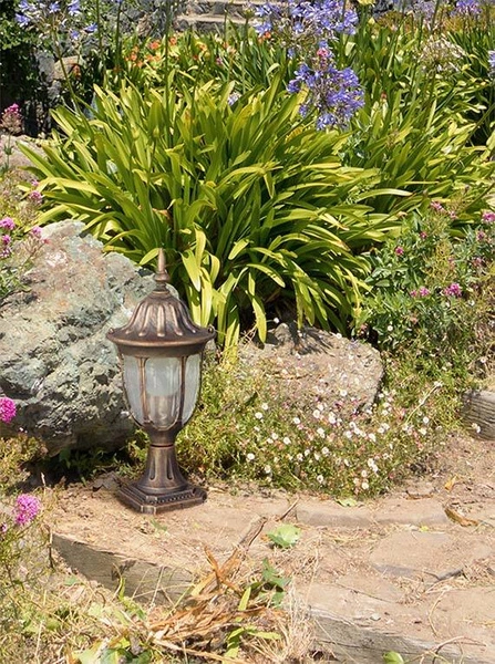 Lampa ogrodowa stojąca K-5007S2/N CZARNY/ZŁOTY z serii VASCO