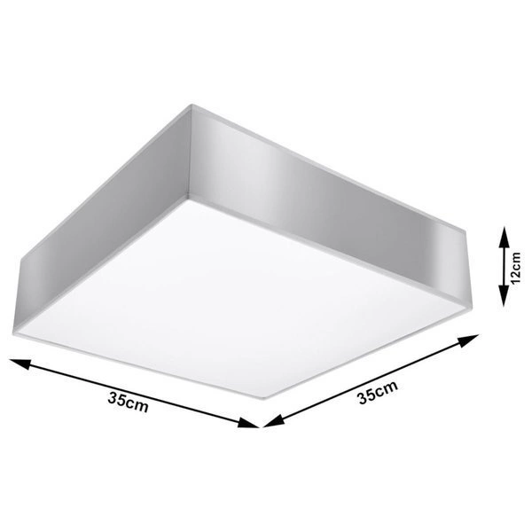 Plafon Sollux HORUS 35 Lampa sufitowa PVC, Stal, szary 2 x 15W LED, SL.0137