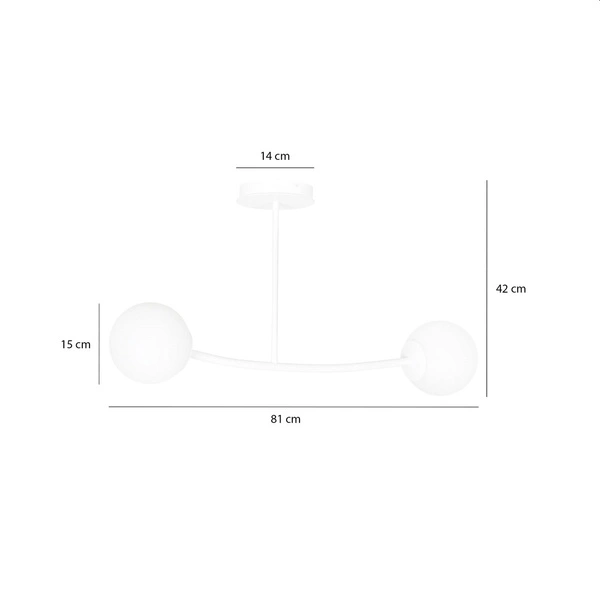 Lampa sufitowa Emibig HALLDOR 2 Biały 1025/2