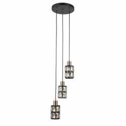 Lampa wisząca Italux Menfi PND-44236-3-BK-GD