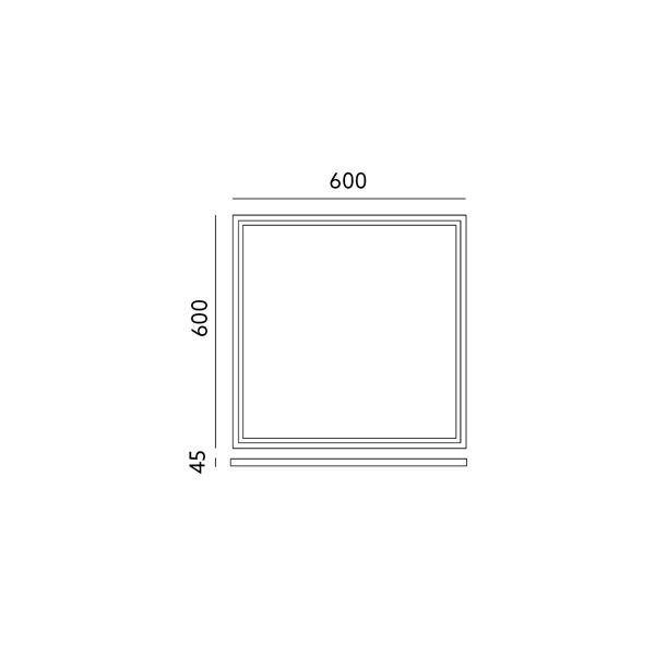 Natynkowa ramka do panelu LED 60x60 KLIK biała