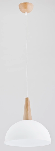 Lampa wisząca ALFA FOTYN DREWNIANA 1xE27 30cm | 9725