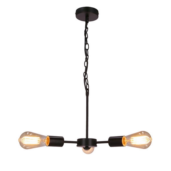 Lampa wisząca SPARTA, 33-09371, czarna, 3x60W E27