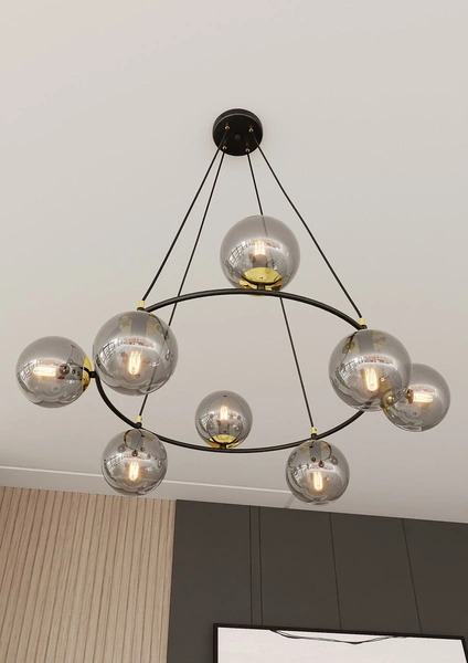 Lampa wisząca Emibig AZURA 8 BL GRAFIT 1294/8