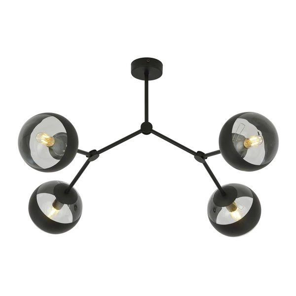 Lampa sufitowa Emibig SPACE 4 Czarny/STRIPE 1135/4