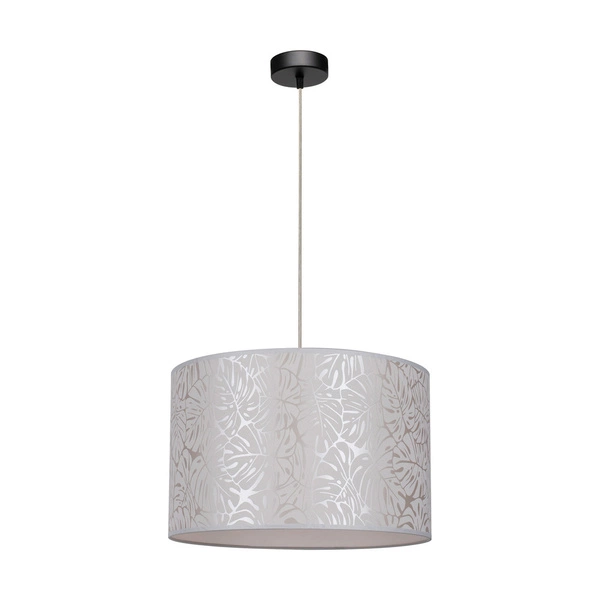 Lampa Wisząca Mateo 1xE27 Max.60W Czarny Metal/Przezroczysty Kabel PCV/Beżowa Tapeta 87811104
