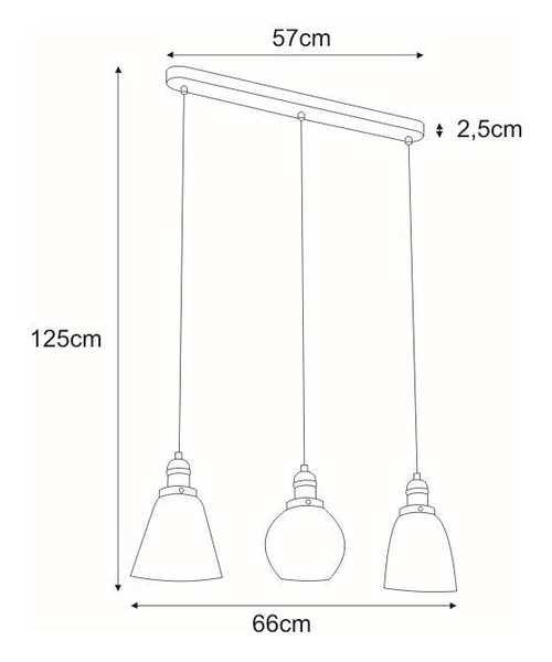 Lampa wisząca K-8036A-3 z serii SAMANTA