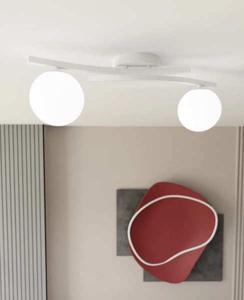 Lampa sufitowa Emibig OPUS 2 WH OPAL 1392/2