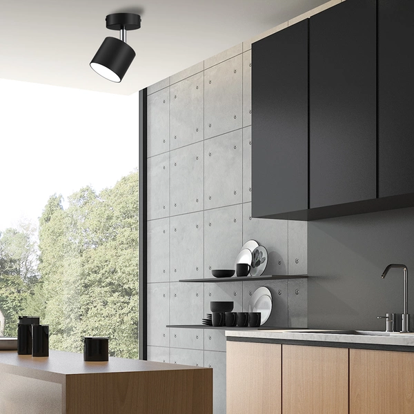 Lampa sufitowa reflektorek DIXIE BLACK GX53 szer. 8cm | czarny