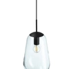 Lampa wisząca PEAR BLACK M wys. klosza 51,5cm E27 | czarny/transparentny 7798