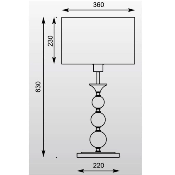 Lampa stołowa REA II czarna