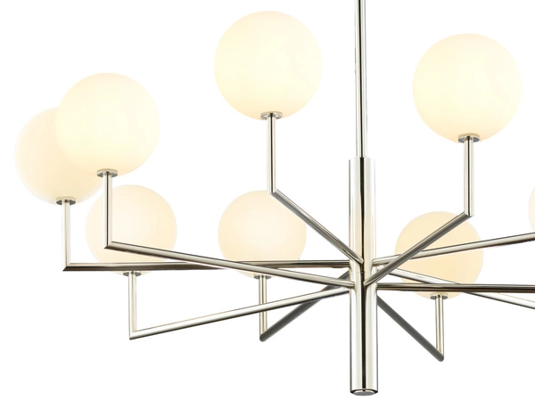 Nowoczesny Żyrandol FEME wys. 110cm 10xG9 14W IP20 | Nikiel