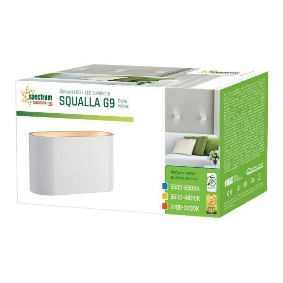 SQUALLA G9 IP20 BIAŁA ZŁOTA