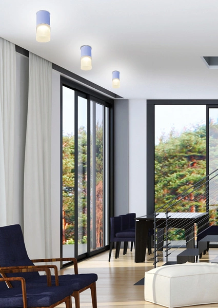 Lampa sufitowa TUBA 2273686, mrożony + szary, 1x15W GU10