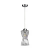 Lampa wisząca Twist 1xE27 Max.25W Metal Chrom/Przezroczysty kabel PVC/Przezroczyste szkło 13620128
