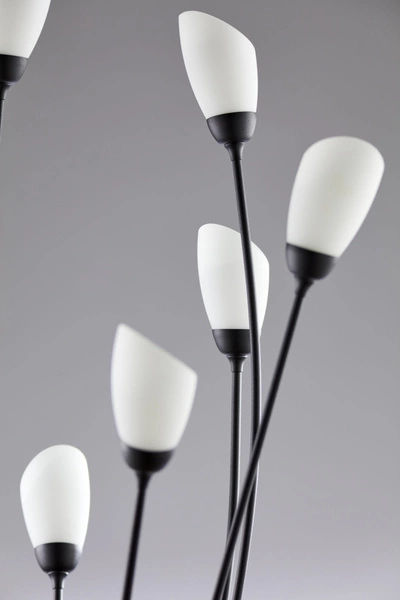 Klasyczna Lampa podłogowa GLORIOSA wys. 160cm 9xG9 14W IP20 | czarny mat