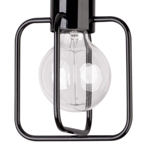 Lampa listwa 2 pkt AURA kwadrat czarna