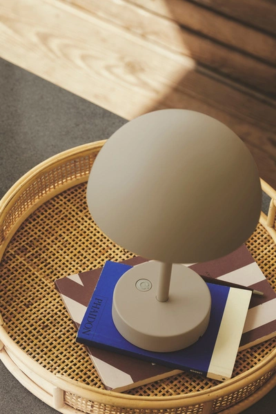 Lampa z przenośna na akumulator ELLEN LED 3000K Biała ciepła Aluminium | Beżowy