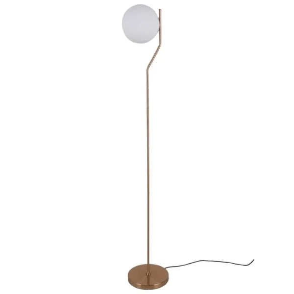 Lampa podłogowa Carimi 152cm E27 | mosiądz/miodowy