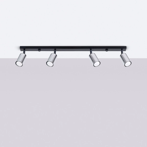 Plafon WINX 4L czarny/chrom