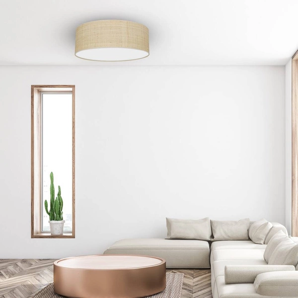 Lampa sufitowa MARSHALL, MLP7488, 50 cm, biały/rattan, 3x60W E27