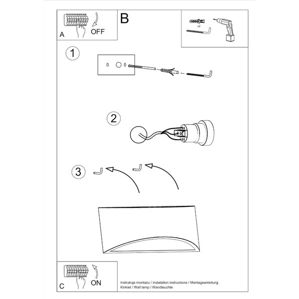 Kinkiet lakierowany ceramiczny VIXEN SL.1048, biały połysk, 1x40W G9