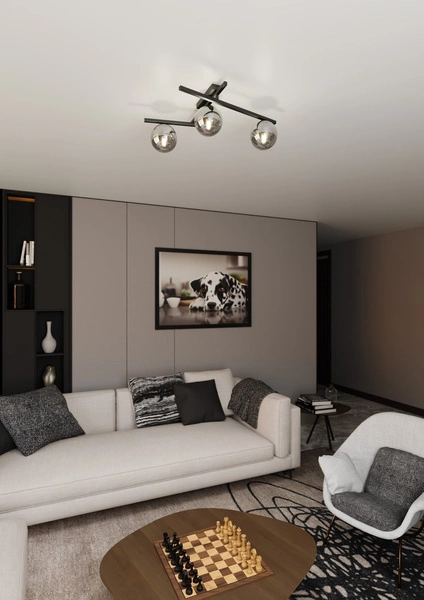 Lampa sufitowa Emibig SMART 3 Czarny/GRAFIT 1104/3