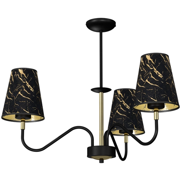 Lampa wisząca HERMES Black/Gold 3xE27