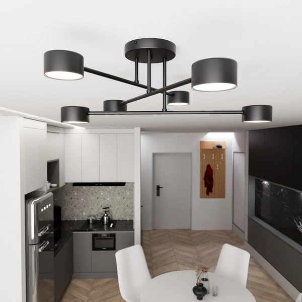 Lampa sufitowa Emibig HALO 6 Czarny 1355/6