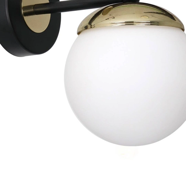 Nowoczesna lampa ścienna kinkiet SPARTA BLACK / GOLD MPL6512