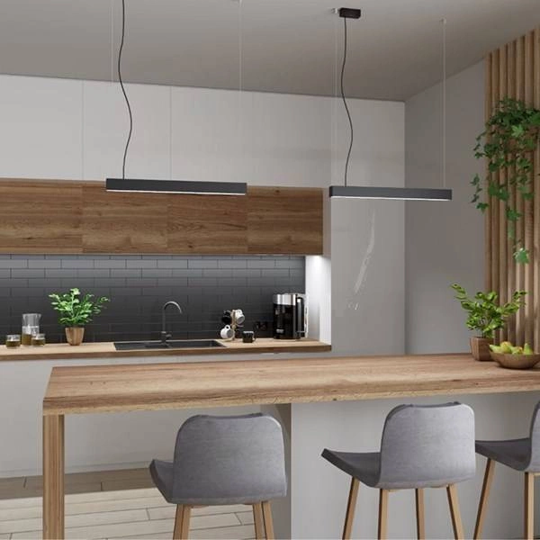 Plafon PINNE, 200 cm, szary, 50W LED, barwa neutralna 4000K, TH.245