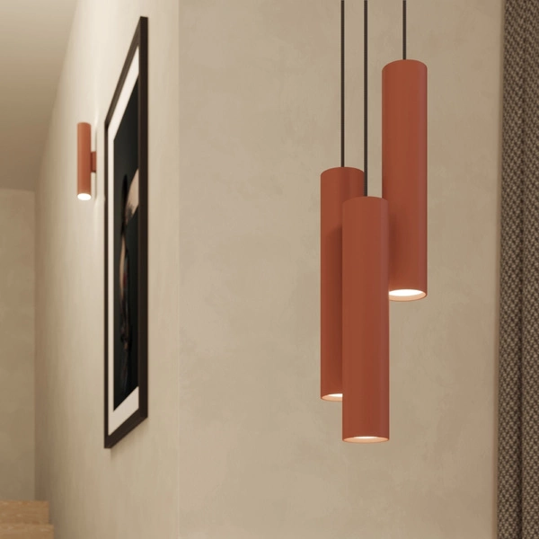 Lampa wisząca LAGOS 1 ochra czerwona