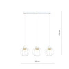 Lampa wisząca Emibig AJAX 3 Biały/GOLD 1224/3