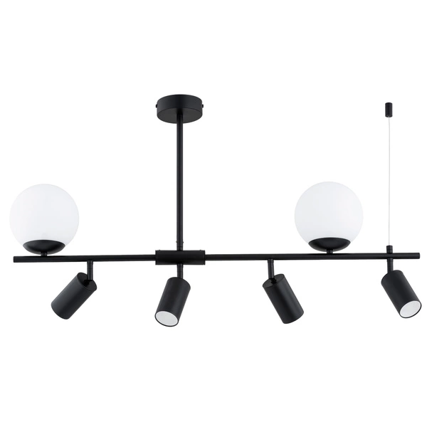 Lampa sufitowa ALFA NESKA CZARNA & BIAŁA 4xGU10 & 2xE14 88cm | 63341