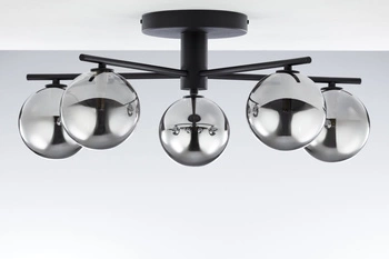 Nowoczesna Lampa sufitowa PRATO wys. 27cm 5xG9 14W IP20 | czarny