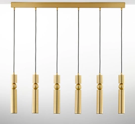 Nowoczesna Lampa wisząca ALAS wys. 120cm 6xG10 14W IP20 | Złoty