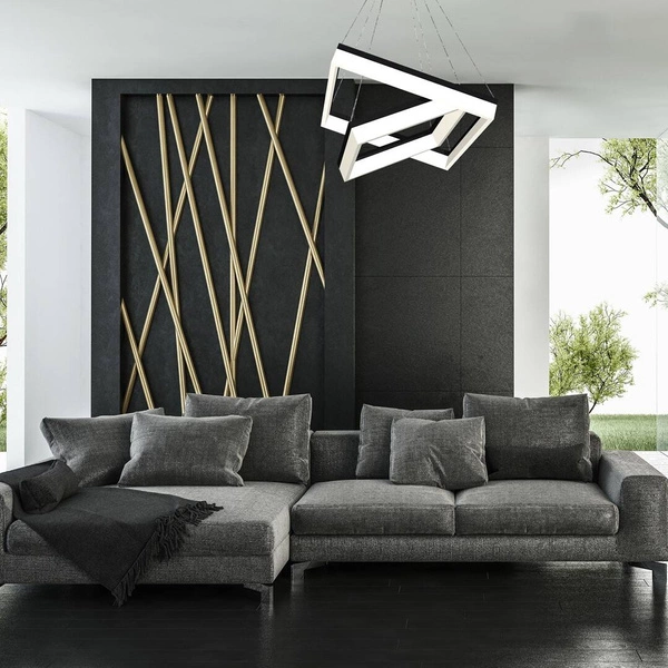 Lampa wisząca kwadraty NERO LED 61,5cm