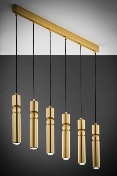 Nowoczesna Lampa wisząca ALAS wys. 120cm 6xG10 14W IP20 | Złoty