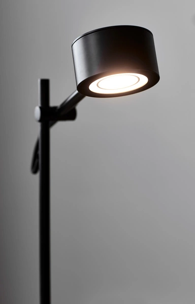 Lampa stojąca CLYDE LED 2700K Biała ciepła Metal | Czarny
