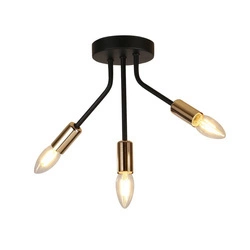 Lampa sufitowa TIARA 33-78032 czarno-złota 3x40W E14