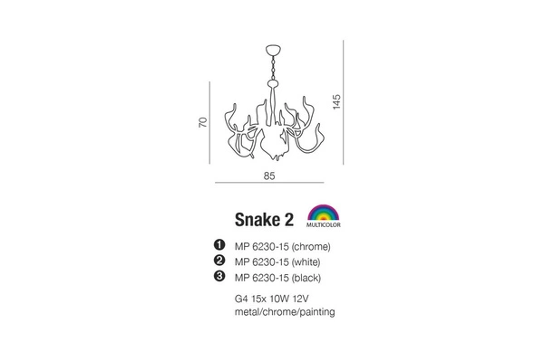 Azzardo SNAKE 2 WHITE 172
