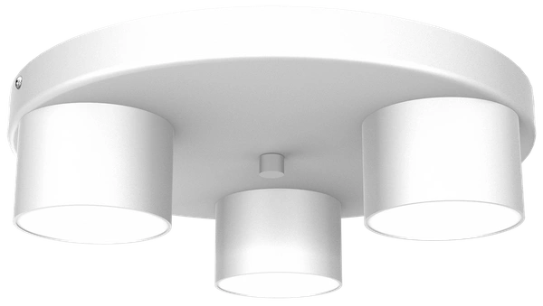 Lampa sufitowa plafon DIXIE WHITE 3x GX53 szer. 30cm | biały