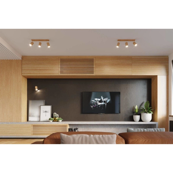 Lampa sufitowa (spot) BERG 2, SL.0702, naturalne drewno, 2x40W GU10