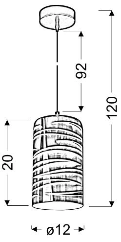 Lampa wisząca GALACTIC 31-56115 wielokolorowa z efektem 3D 1x60W E27