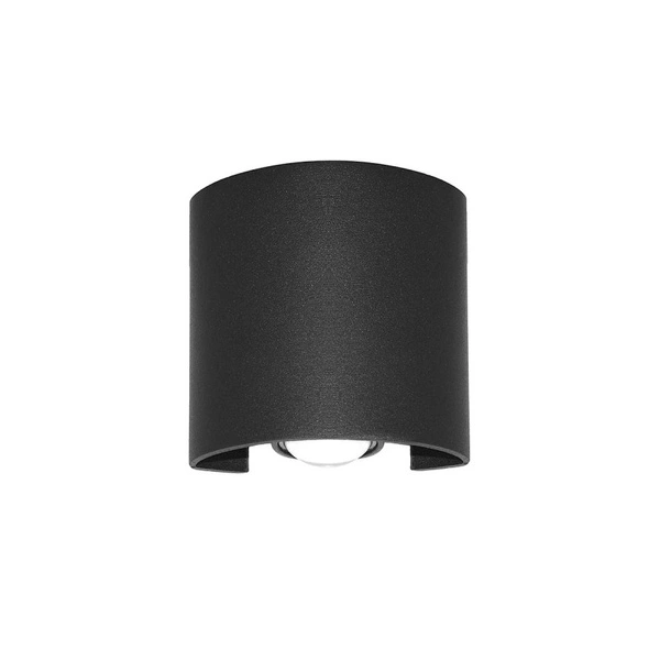 Kinkiet zewnętrzny Ortelo dł. 8cm 2W 2xLED ciepła biel 3000K | czarny
